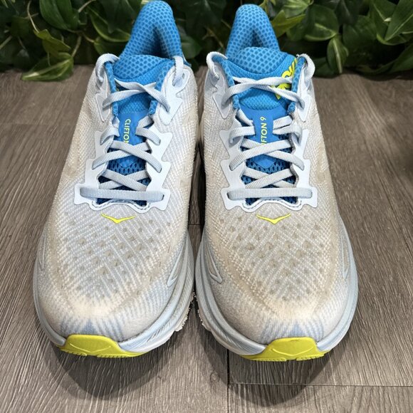 Hoka One One Clifton 9 Shoes Mens 10.5 D Ice Water Blue Running Walking Sneakers main image 4